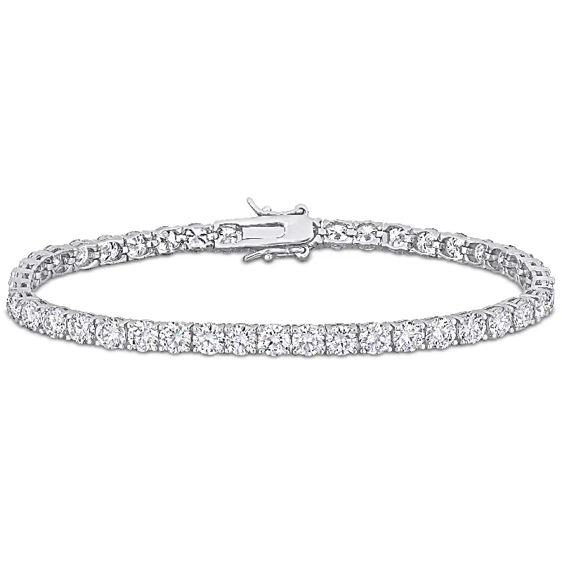 Miadora 9 1/2ct DEW Moissanite Tennis Bracelet in Sterling Silver - 7 in x 4 mm x 3 mm