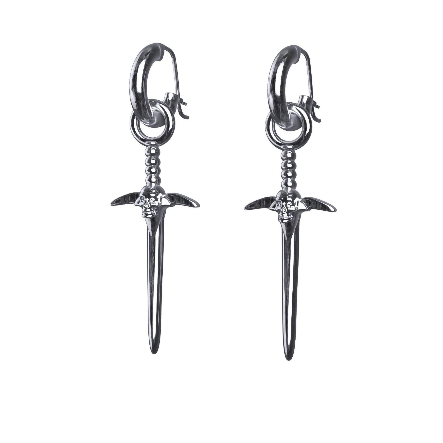 women gold dangle earrings -WARLOCK SWORD EARRING