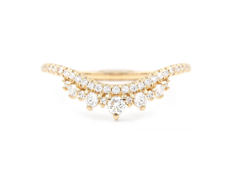 women diamond bracelets -Coronet Cluster Band