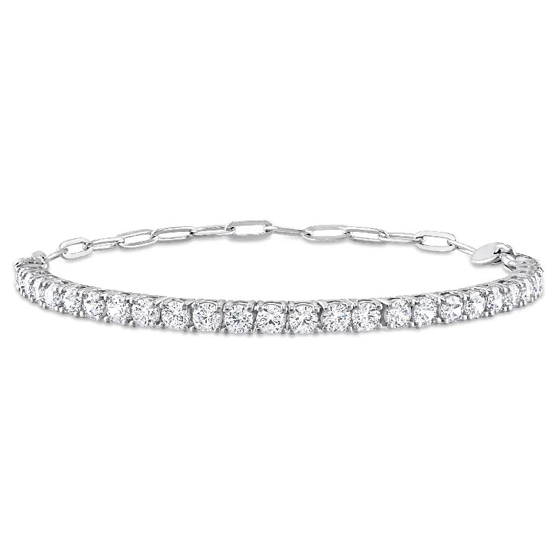 Miadora 5ct TGW Cubic Zirconia Tennis Bracelet in Sterling Silver - 7.5in