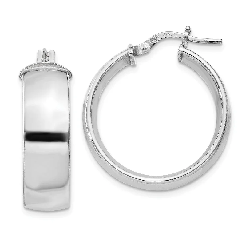 women chic earrings -Sterling Silver 26MM Hoop Earrings