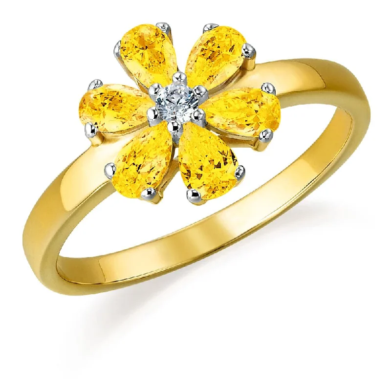 women gold bangles -Yellow Forget-Me-Not Ring