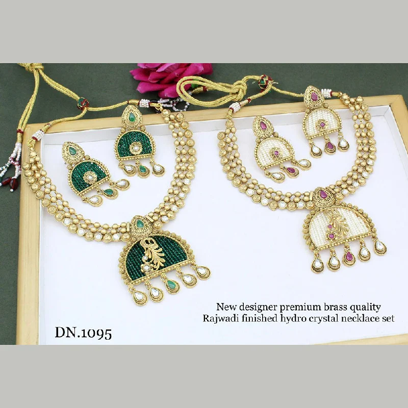 women luxury gold necklaces -Manisha Jewellery Gold Plated Necklace Set