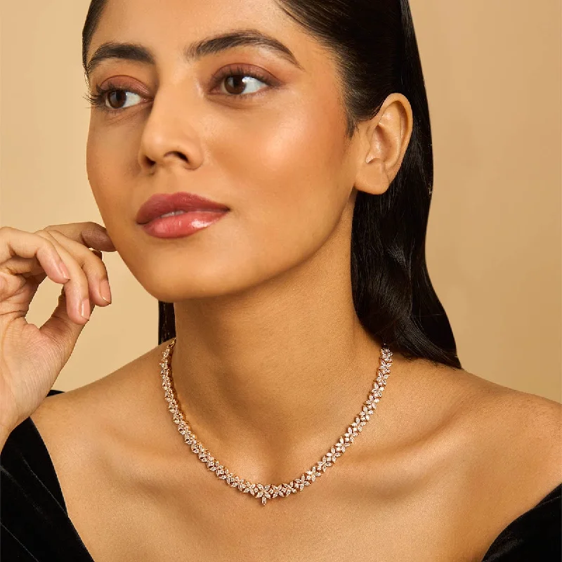 women elegant necklaces -Zircon Necklace 173571