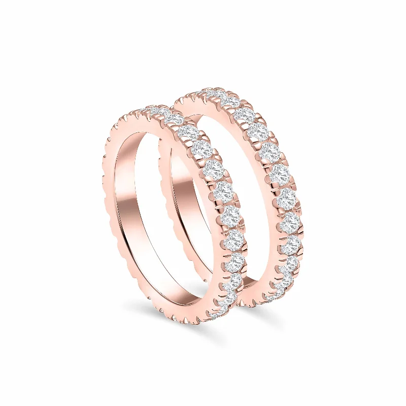 women diamond bracelets -The Eternity Stacking Set - Rose Gold