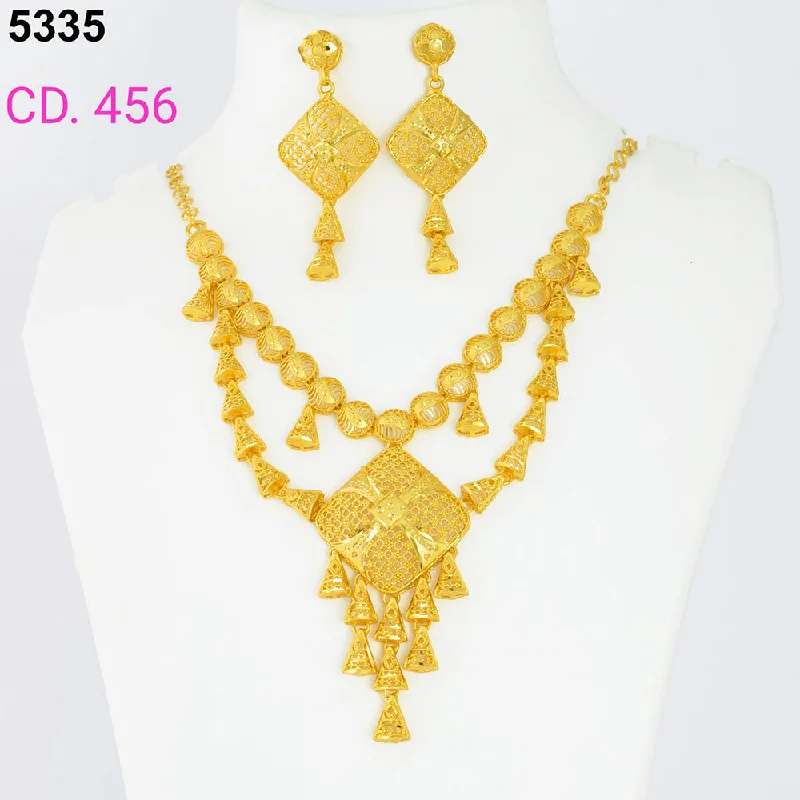 women double-layer necklaces -MR Jewellery Forming Gold Plated Necklace Set