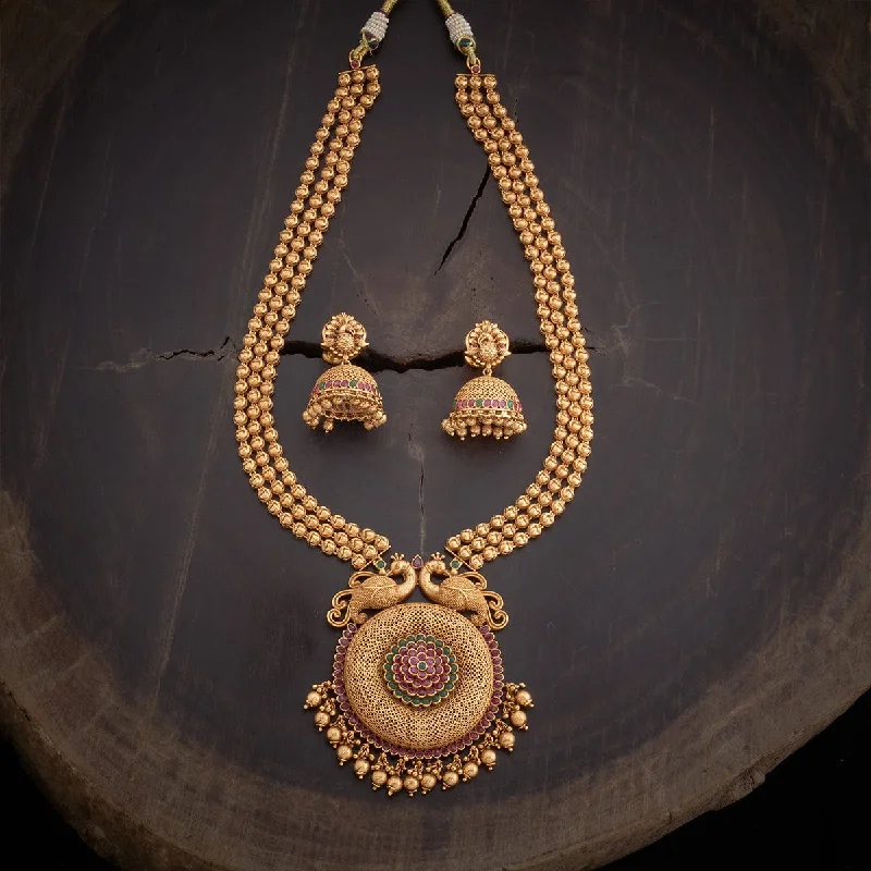 women layered gold necklaces -Antique Necklace 148055