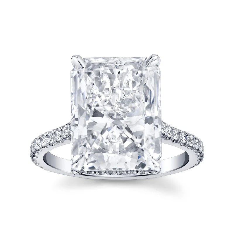 women oval-cut engagement rings -8.42 carat Radiant Cut Diamond Ring