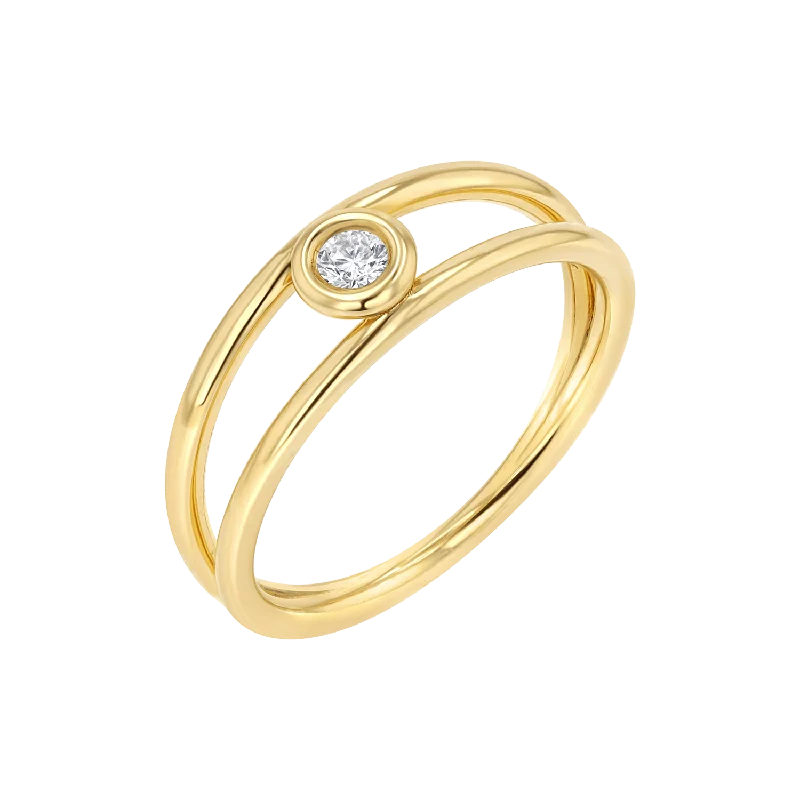 women diamond wedding rings -Bubble Solitaire Diamond Ring