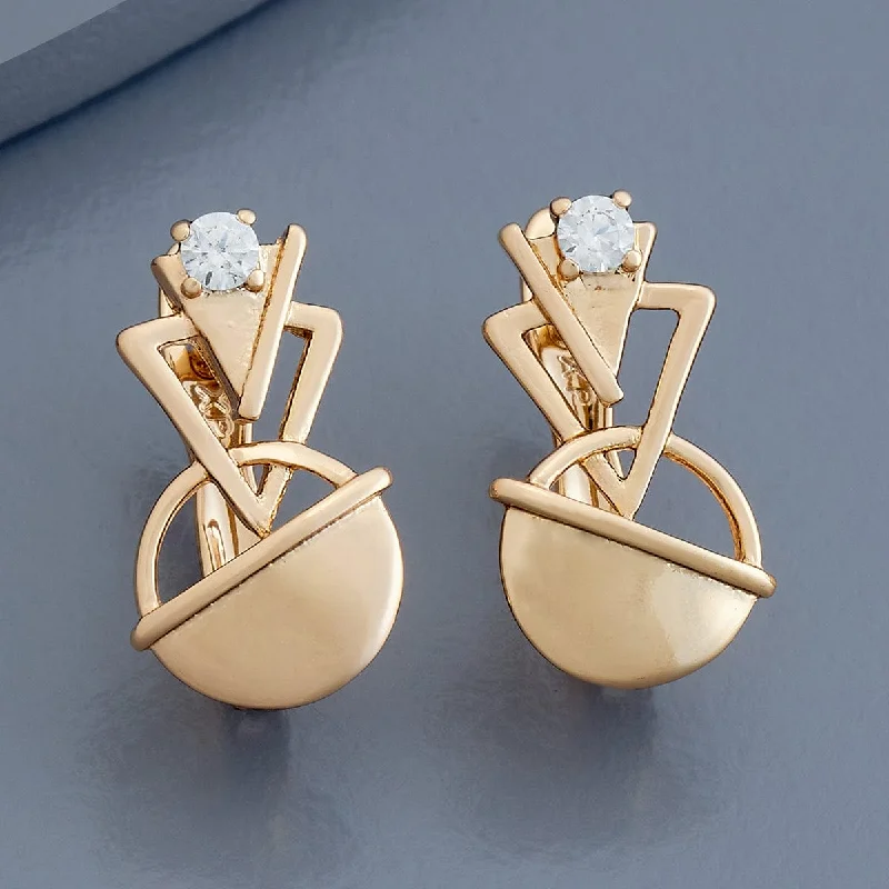 women minimalistic gold earrings -Trendy Earring 179423