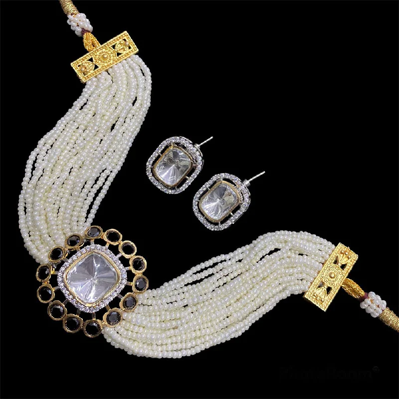 women high-quality necklaces -Manisha Jewellery Crystal Stone & Beads Choker Necklace Set