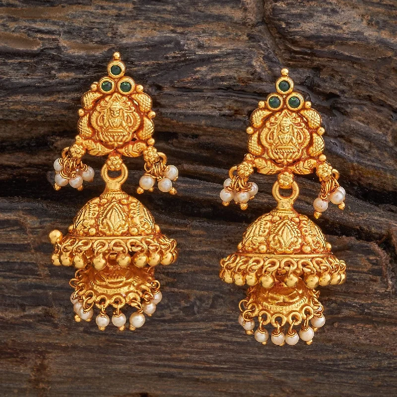 women luxury gold earrings -Silver Temple Earring 174347