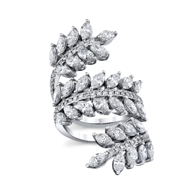 women timeless engagement rings -Vine Wrap Around Diamond Ring