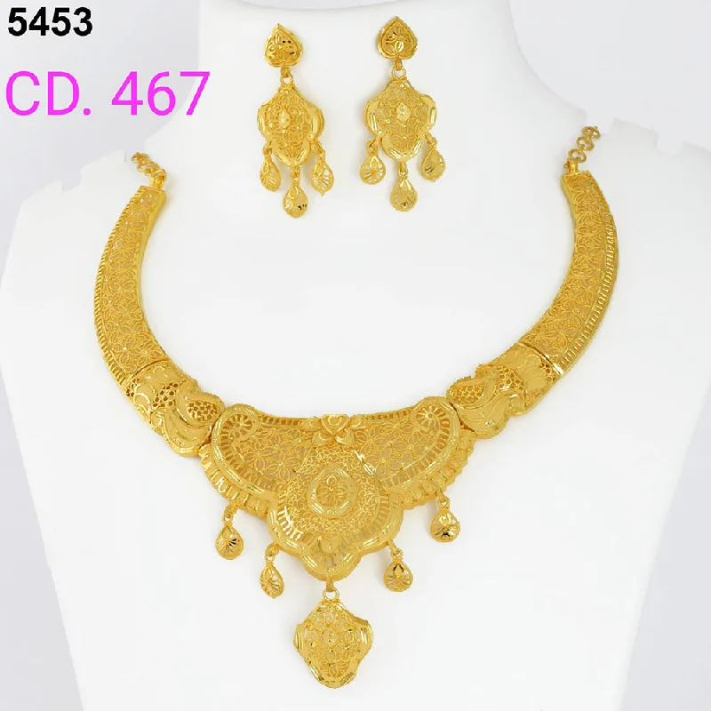 women romantic gift necklaces -MR Jewellery Forming Gold Plated Necklace Set