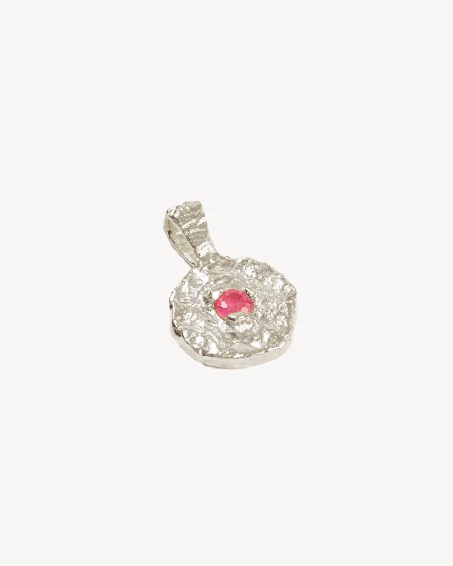 women timeless necklaces -Sterling Silver Written In The Stars Birthstone Necklace Pendant - October - Pink Tourmaline