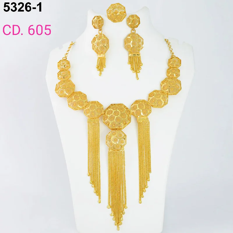 women high-quality necklaces -MR Jewellery Forming Gold Plated Necklace Set