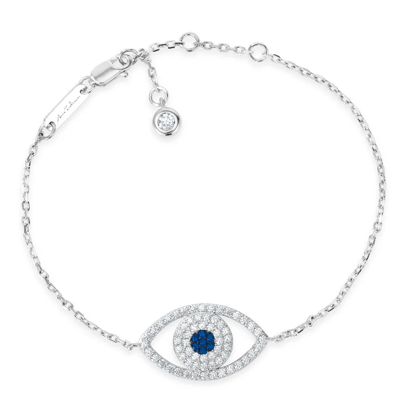 Pave Diamond Evil Eye Bracelet by Kathy Hilton