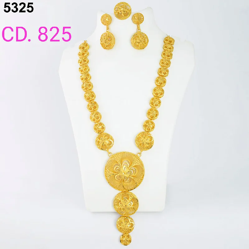 women artistic necklaces -MR Jewellery Forming Gold Plated Necklace Set