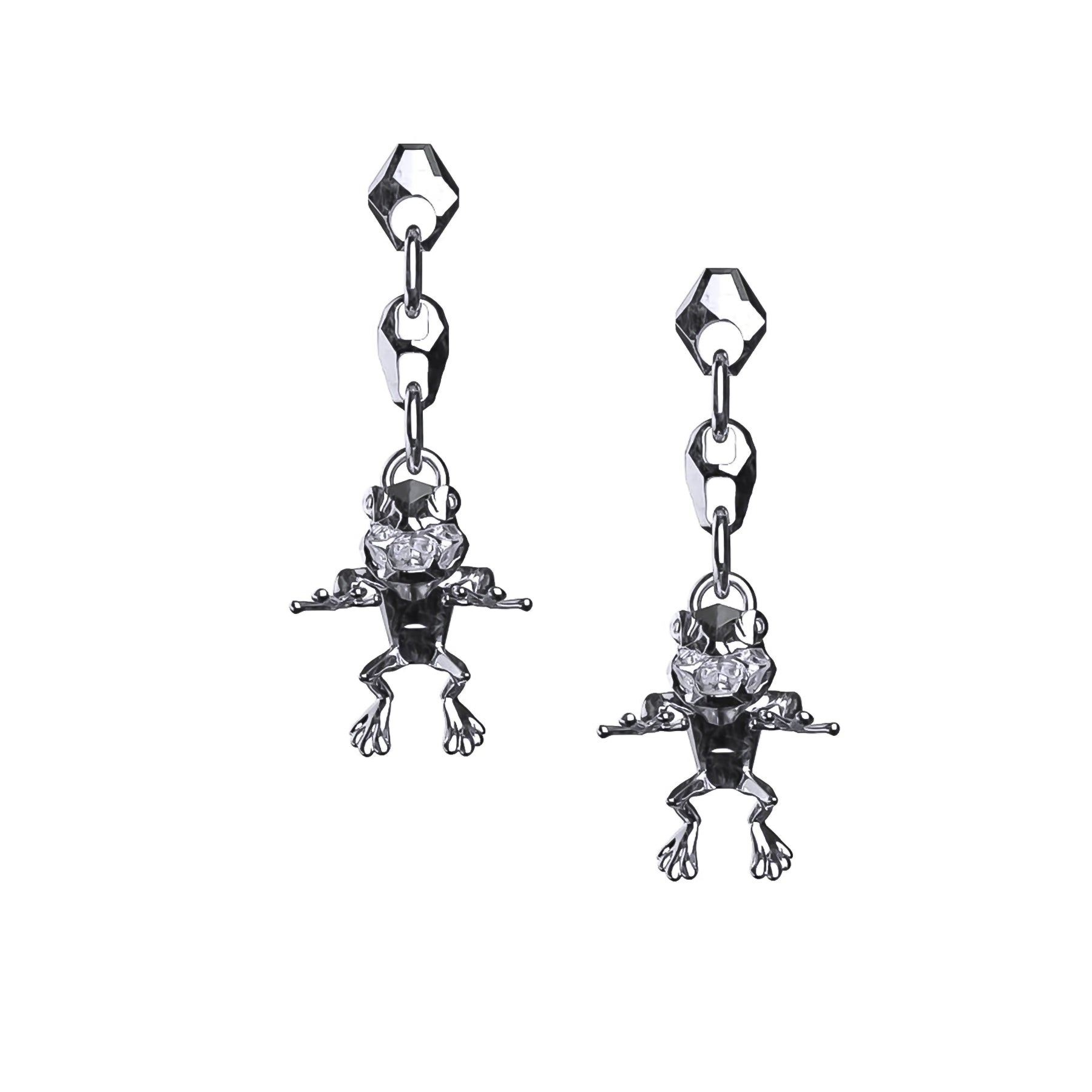 women long earrings -FROG EARRING