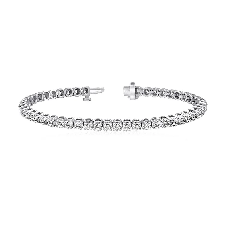 Auriya 14k White Gold 15ct TDW Certified Diamond Tennis Bracelet (G-H, VS1-VS2)