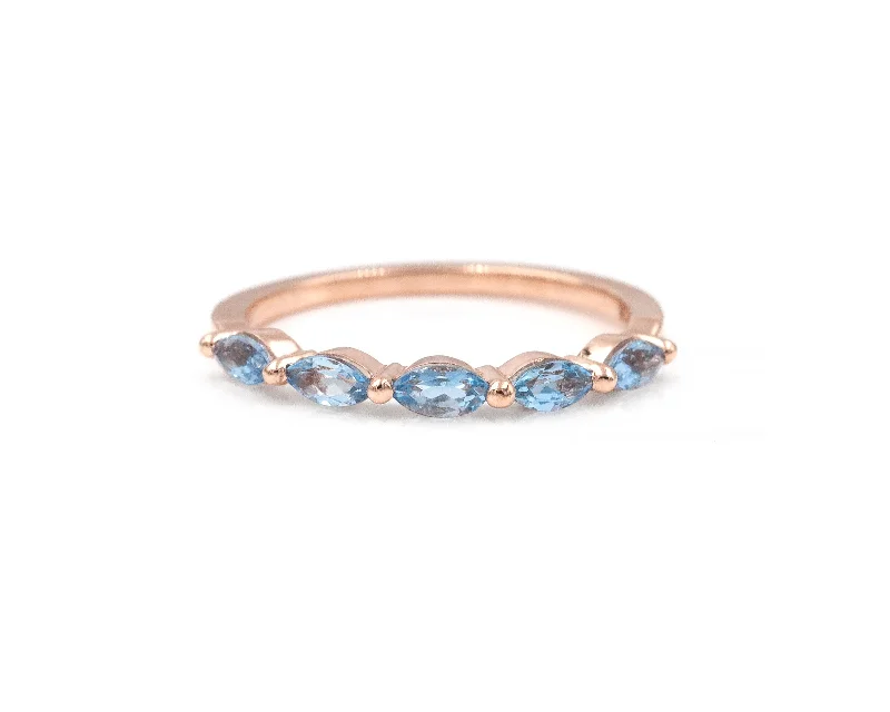 women cuff bracelets -Aquamarine Sun King Ring