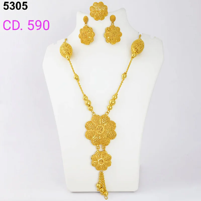 women timeless necklaces -MR Jewellery Forming Gold Plated Necklace Set