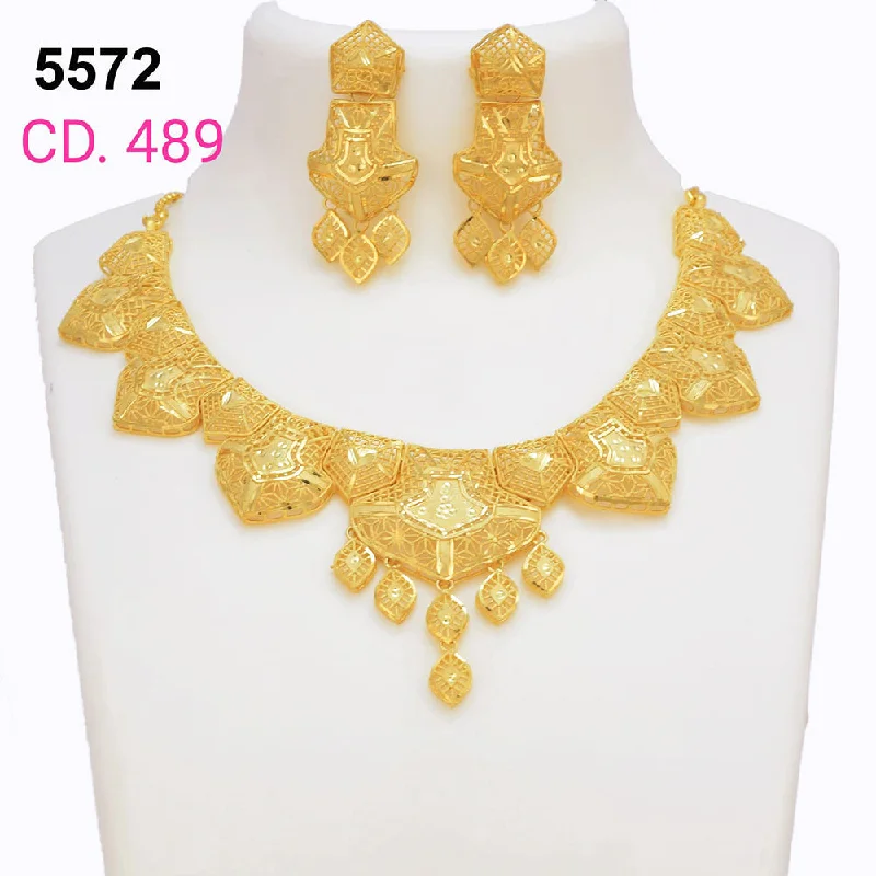 women eco-conscious necklaces -MR Jewellery Forming Gold Plated Necklace Set