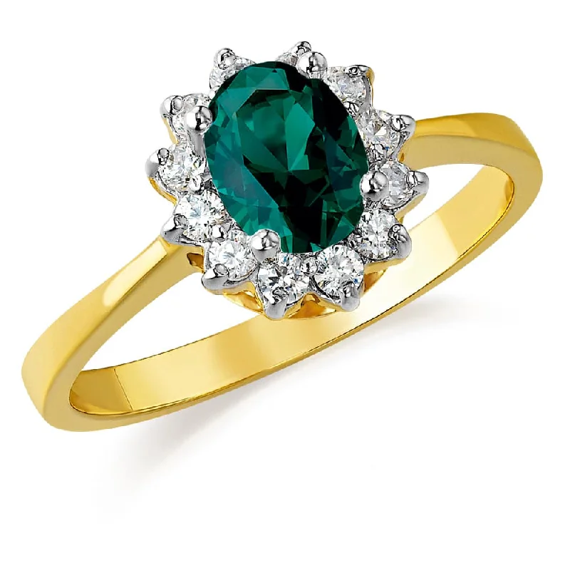 women luxury gold bracelets -Tru-Emerald Cluster Ring