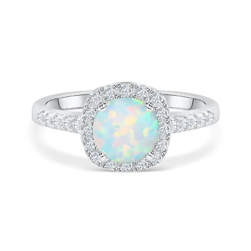 women double bangle bracelets -The Halo - Opal