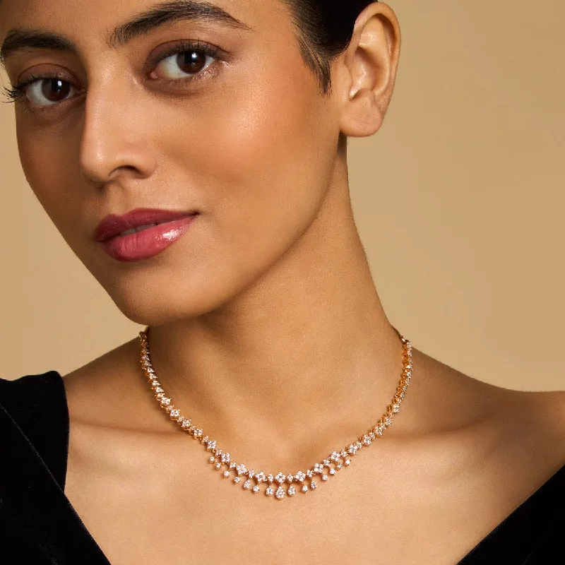 women minimalist necklaces -Zircon Necklace 173574