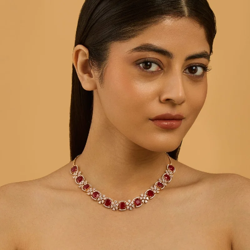 women luxurious necklaces -Zircon Necklace 178377