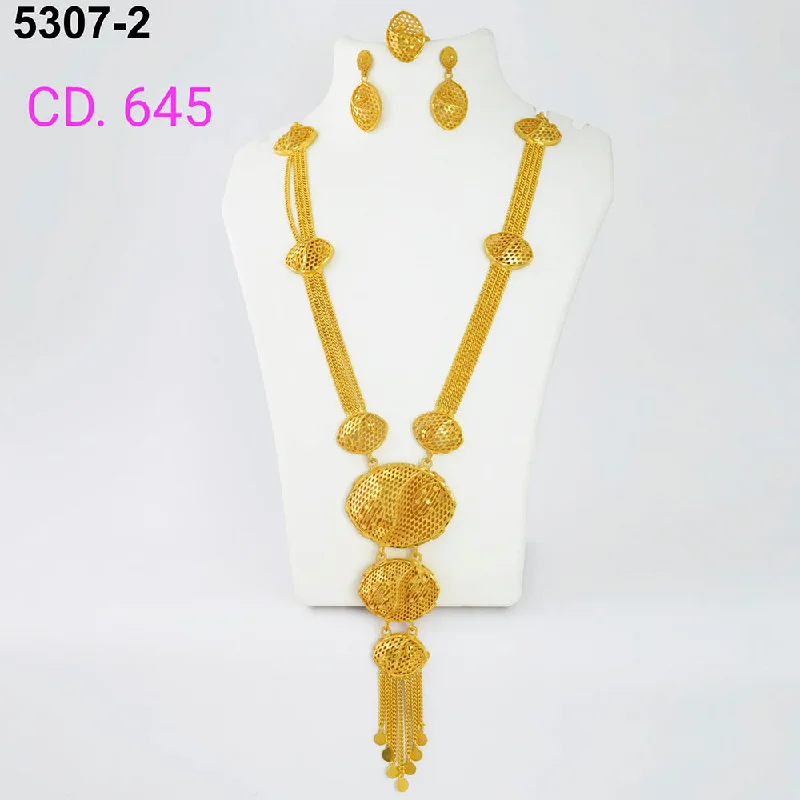 women luxury gold necklaces -MR Jewellery Forming Gold Plated Necklace Set