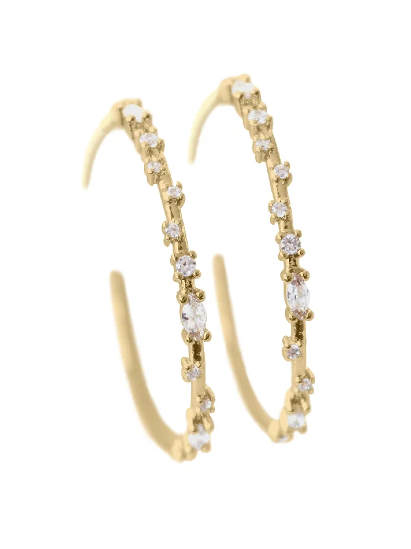 women luxury diamond earrings -Chase Hoop Large