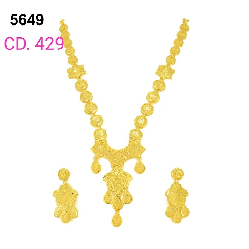 women beautiful necklaces -MR Jewellery Forming Gold Plated Necklace Set