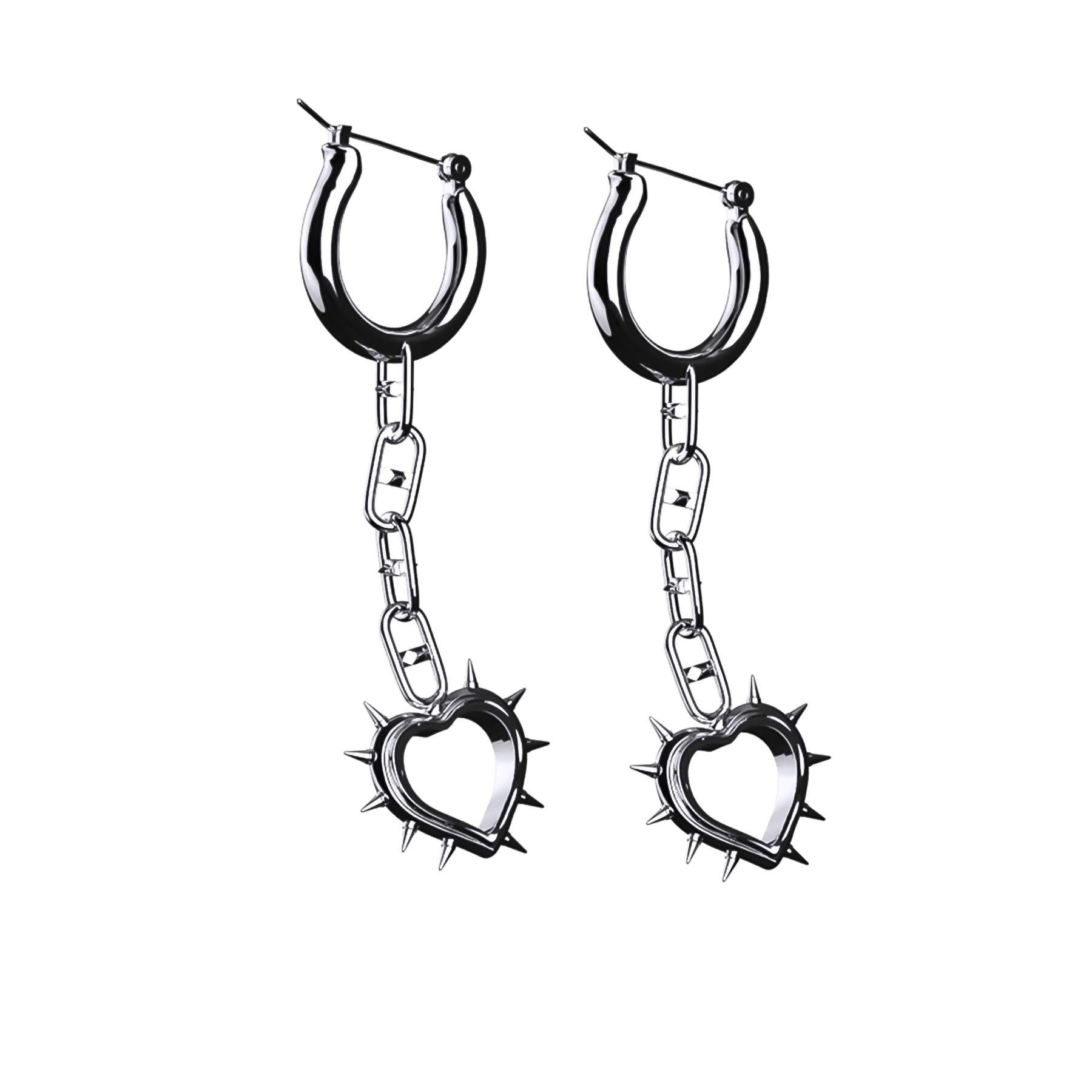 women chic earrings -SPIKE HEART EARRING