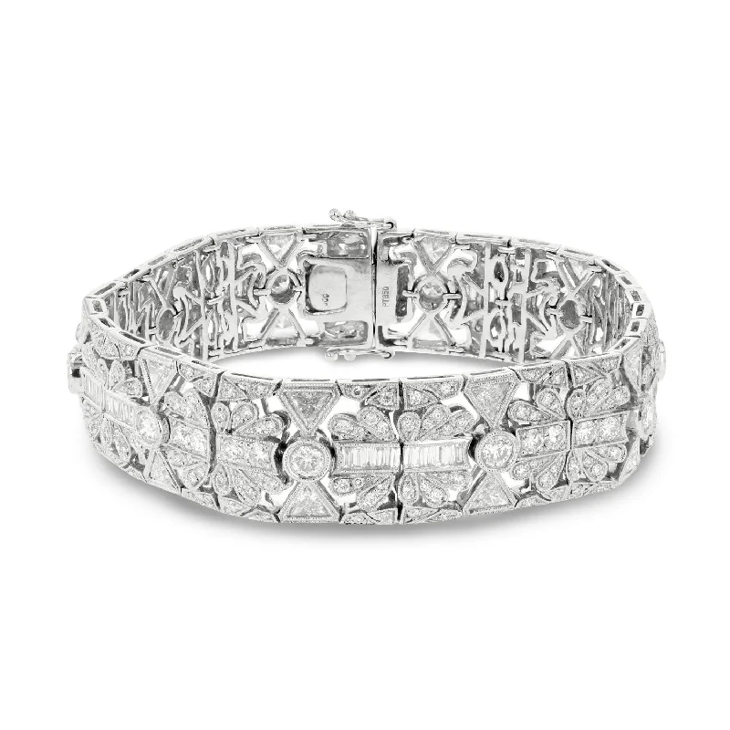 Auriya Platinum 9 7/8ct TDW Diamond Bracelet - White