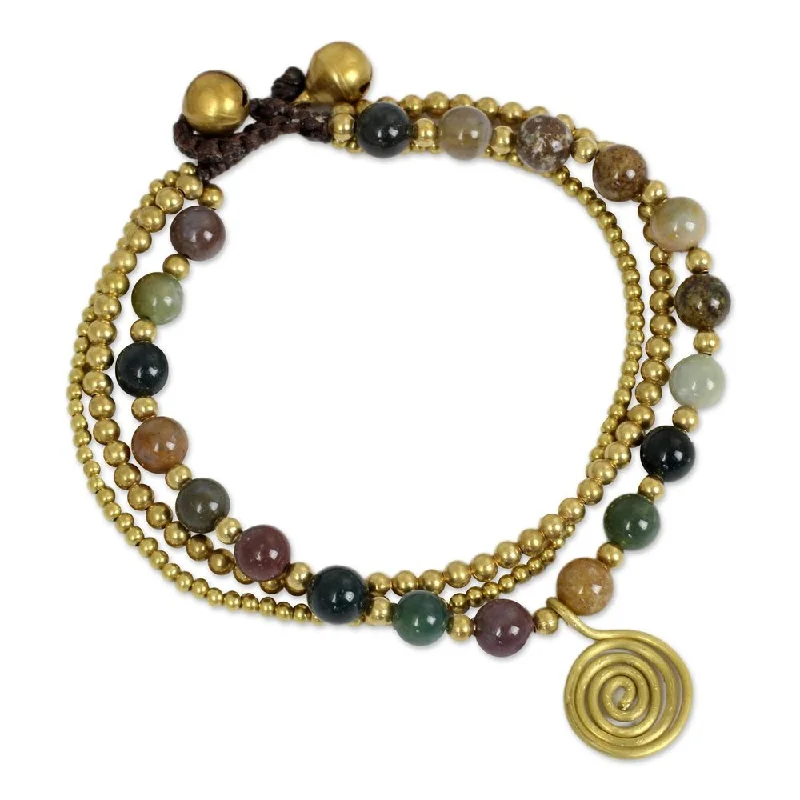 Brass Harmonious Blend Jasper Bracelet (Thailand)